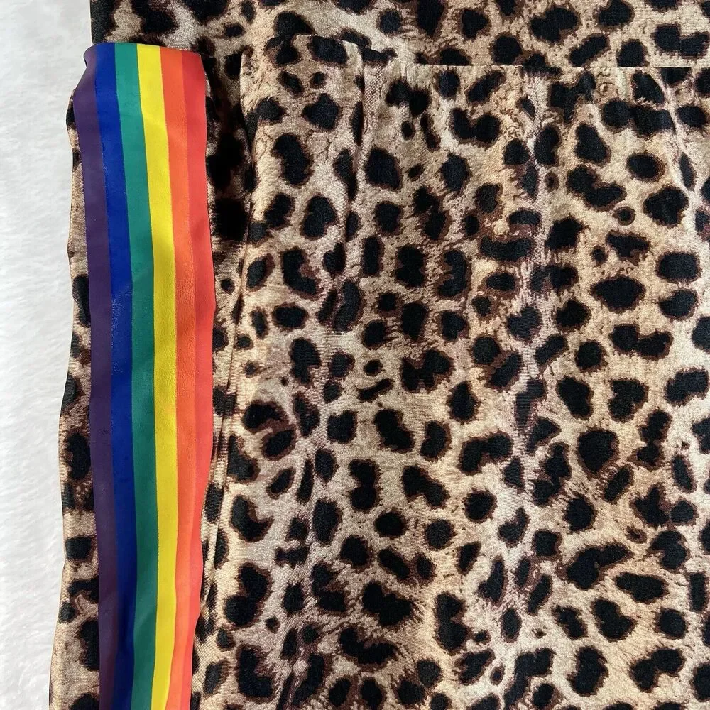 Torrid 3 3X Full Length Signature Waist Liquid Legging Animal Rainbow Stripe - Picture 5 of 11